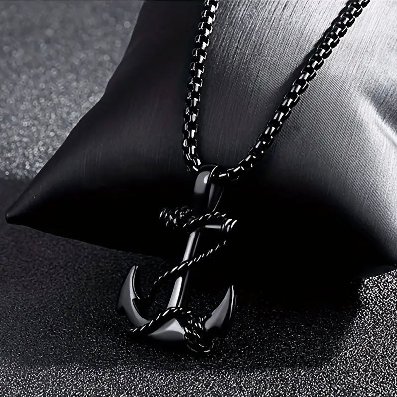 Black Anchor Pendant