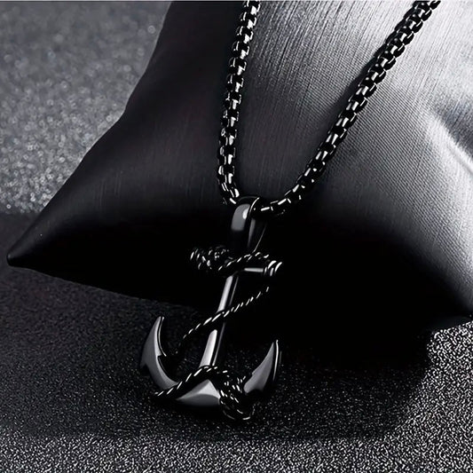 Black Anchor Pendant