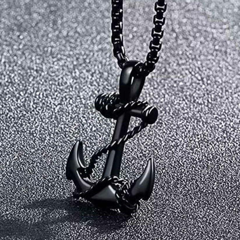 Black Anchor Pendant