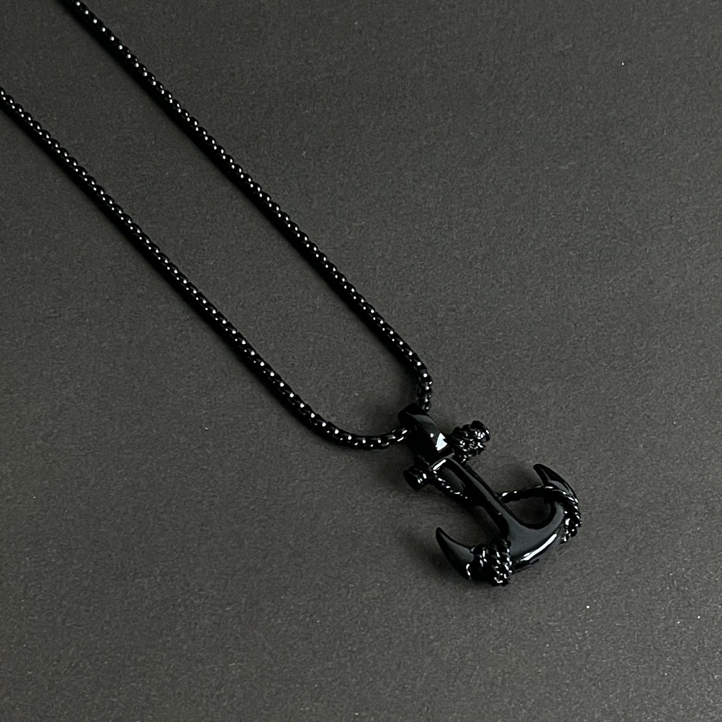 Black Anchor Pendant