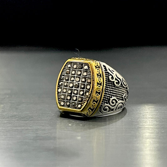 Zircon Square Crown Ring