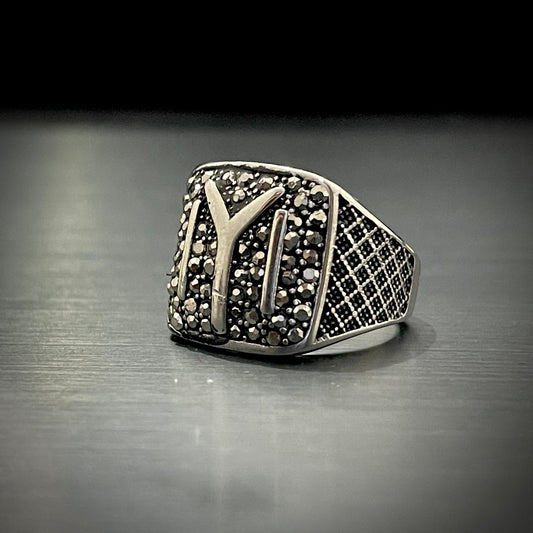 Cubical Zircon Square  Ring